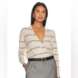 Heartloom Simona Top with Blue Stripes, Medium